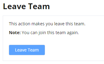 Leaving a team