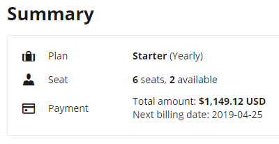 View billing information