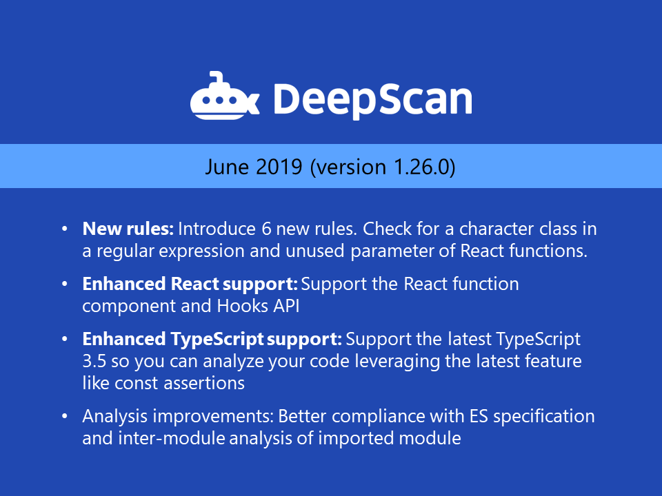 Updates | DeepScan